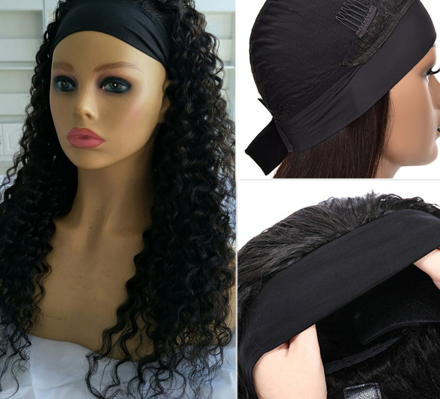 Perruque bandeau en fibre chimique pour femme