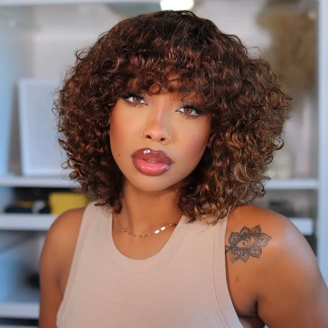 Brazilian Curly Pixie Bob Wig