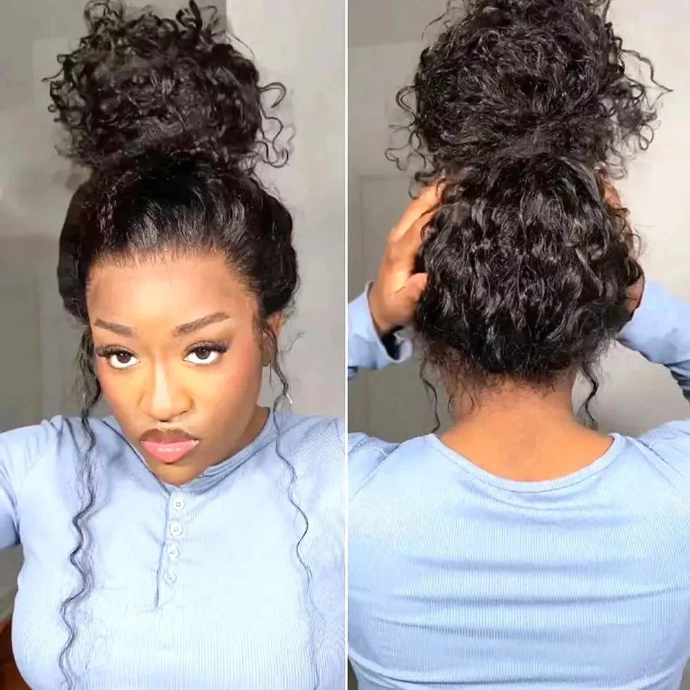 Invisible Strap 360 Lace Wig – Precut HD, Deep Curly, Glueless Human Hair