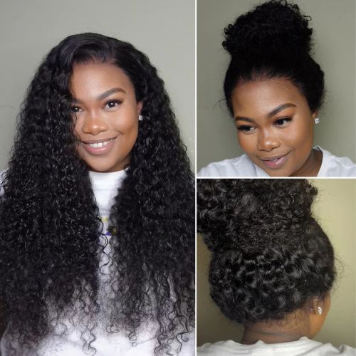 Invisible Strap 360 Lace Wig – Precut HD, Deep Curly, Glueless Human Hair