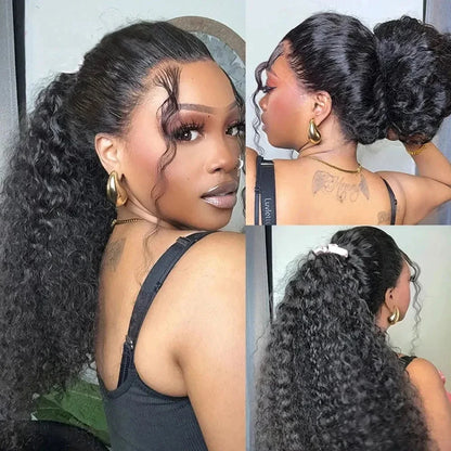 Invisible Strap 360 Lace Wig – Precut HD, Deep Curly, Glueless Human Hair